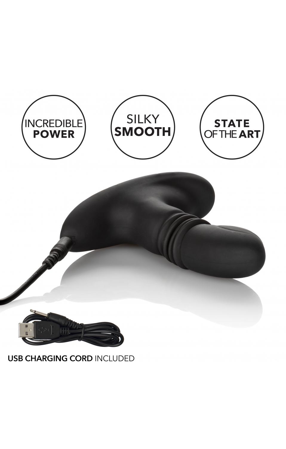 Анальная римминг пробка Eclipse Beaded Probe с функцией памяти, чёрный SE-0436-65-3 - California Exotic Novelties - Анальные пробки - Купить