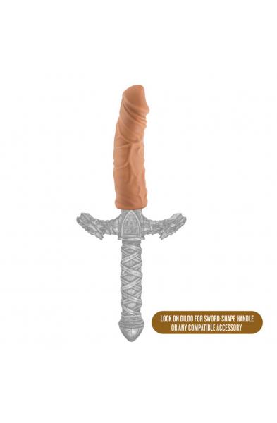 The Realm Realistic Inch Lock On Dildo Mocha Bl