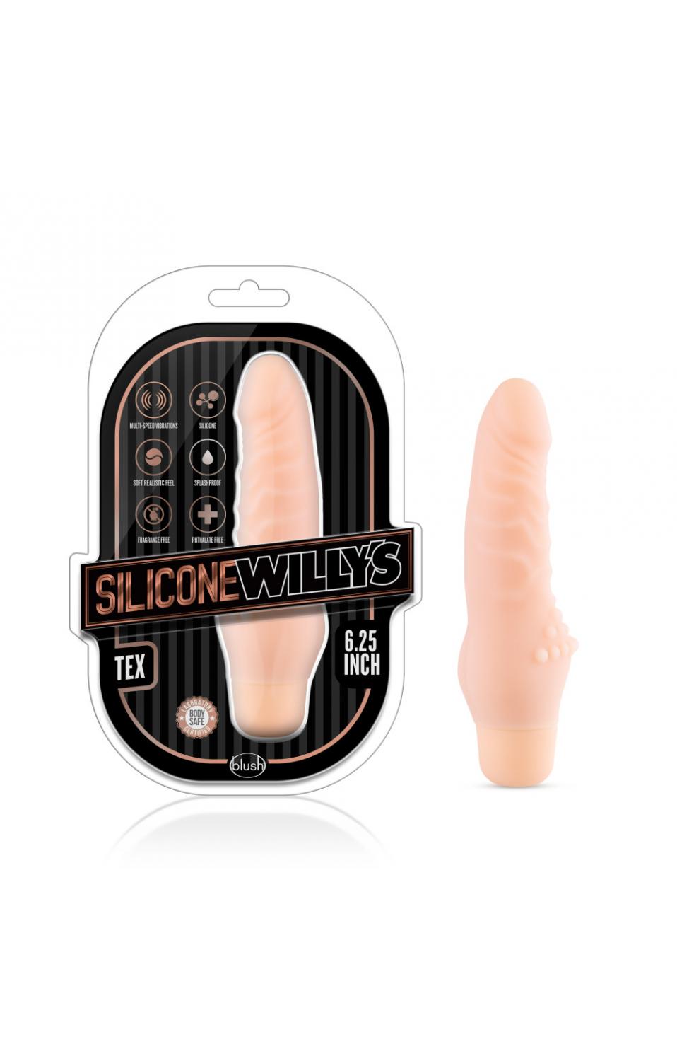 Silicone Willy S Tex 6 25 Inch Vibrating Dildo Vanilla BL 21013