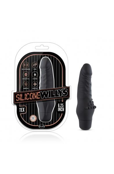 Silicone Willy S Tex 6 25 Inch Vibrating Dildo Black BL 21015