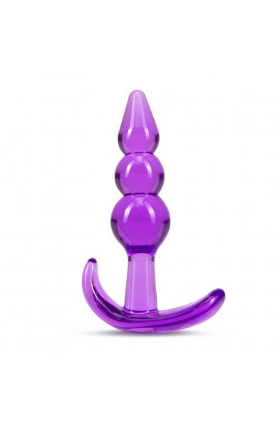 B Yours Triple Bead Anal Plug Purple Bl