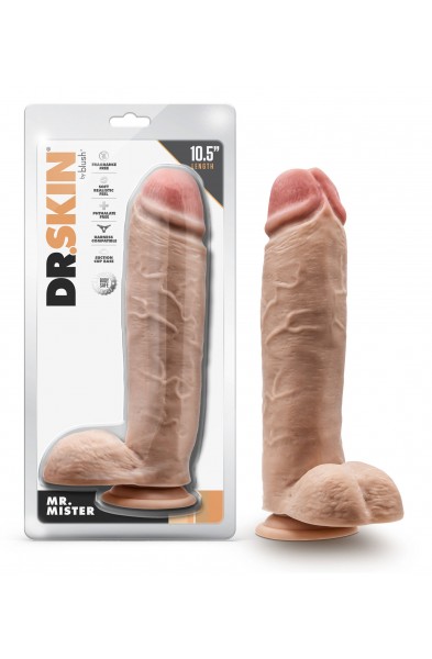 Dr Skin Mr Mister Inch Dildo With Balls Beige Bl