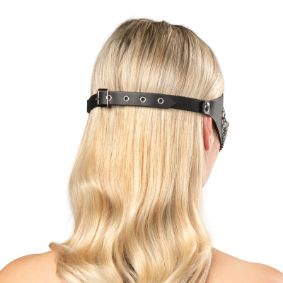 Leather Mask with Decorative Chains