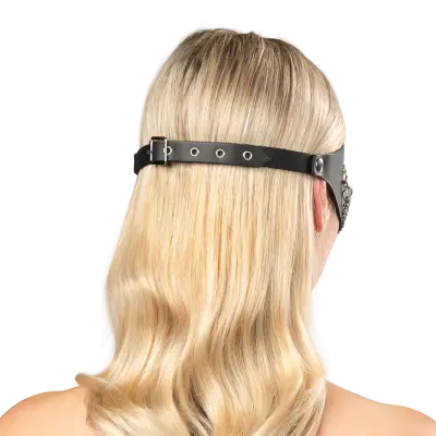 Leather Mask with Decorative Chains