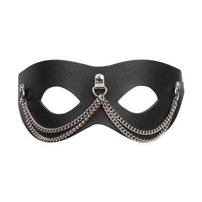 Leather Mask with Decorative Chains
