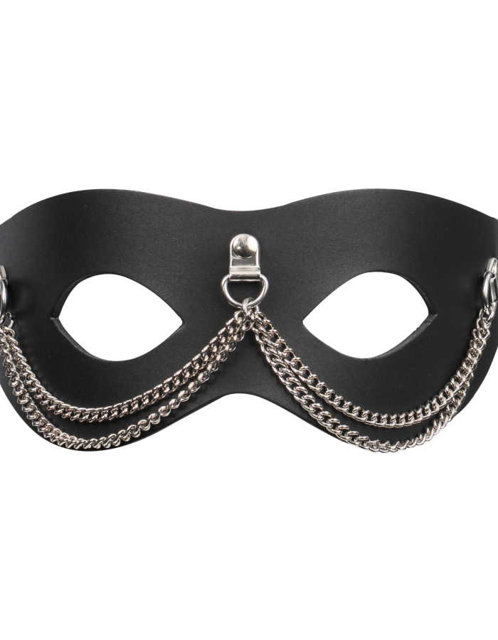 Leather Mask with Decorative Chains