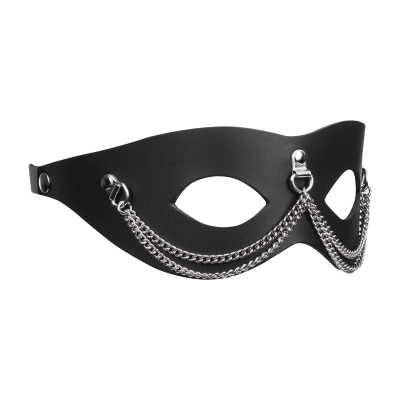 Leather Mask with Decorative Chains