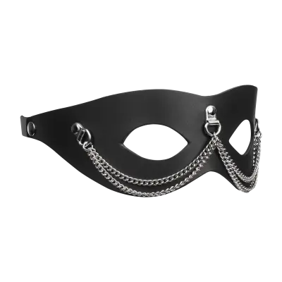 Leather Mask with Decorative Chains