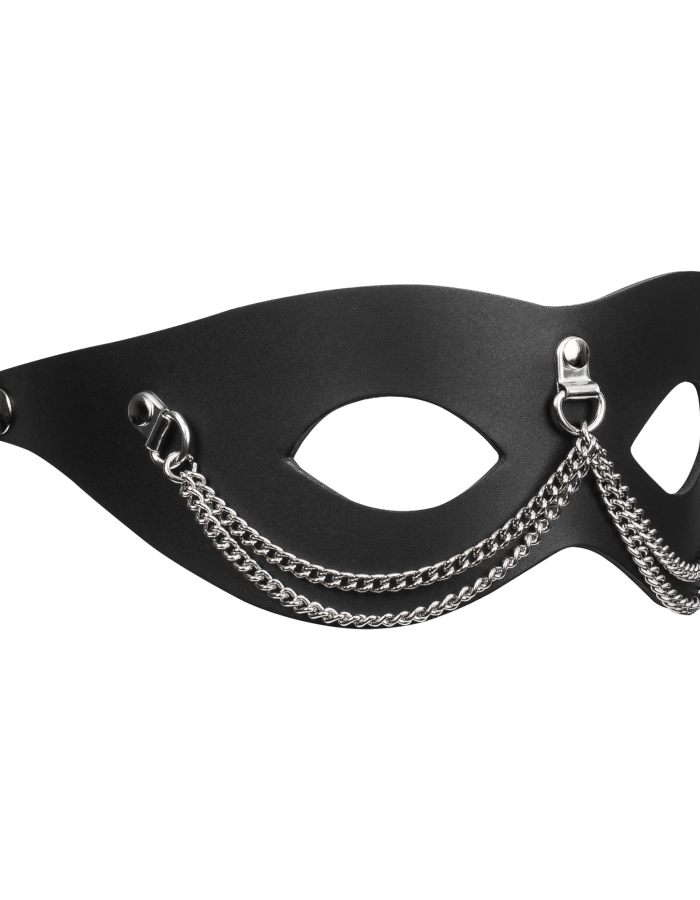 Leather Mask with Decorative Chains