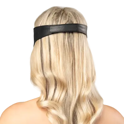 Leather Blindfold Velcro Closure – Full Coverage Nappa Leather Mask