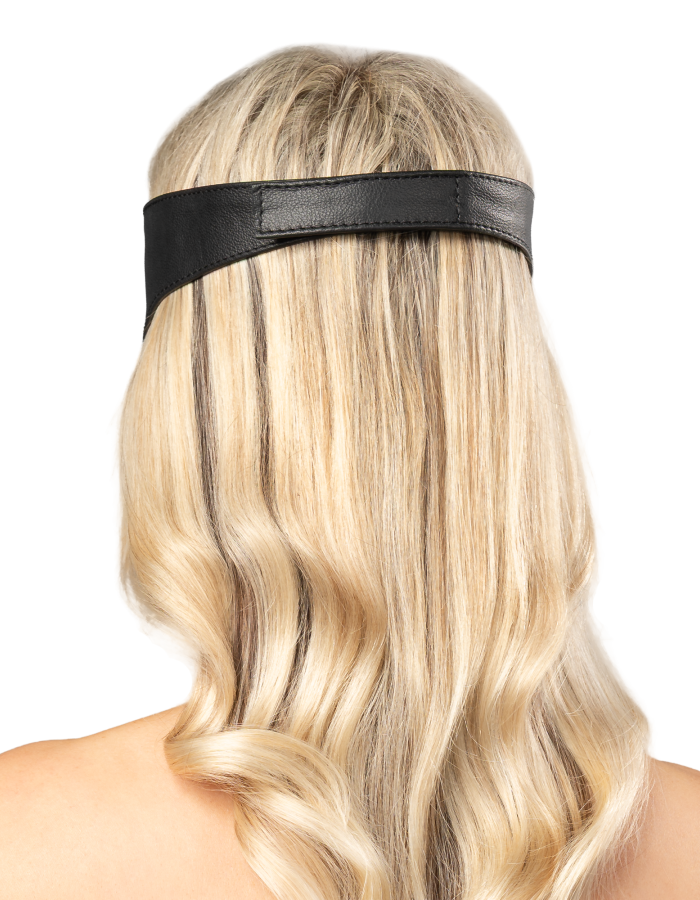 Augenbinde aus Leder mit Klettverschluss – Vollflächige Nappa-Ledermaske