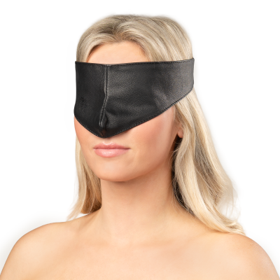 Augenbinde aus Leder mit Klettverschluss – Vollflächige Nappa-Ledermaske