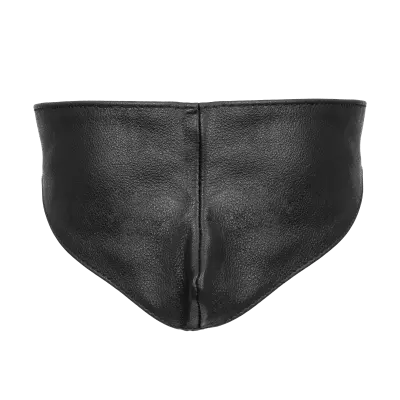 Leather Blindfold Velcro Closure – Full Coverage Nappa Leather Mask