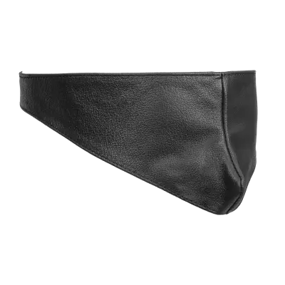 Leather Blindfold Velcro Closure – Full Coverage Nappa Leather Mask