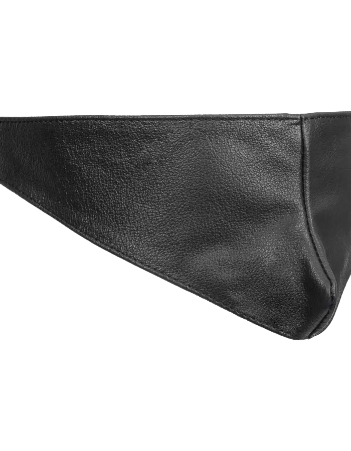 Leather Blindfold Velcro Closure – Full Coverage Nappa Leather Mask