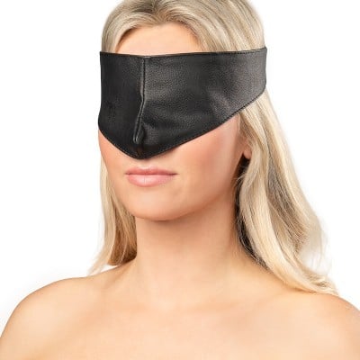 Augenbinde aus Leder mit Klettverschluss – Vollflächige Nappa-Ledermaske