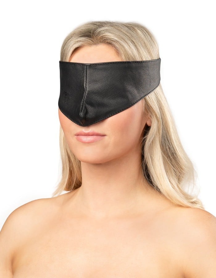 Augenbinde aus Leder mit Klettverschluss – Vollflächige Nappa-Ledermaske