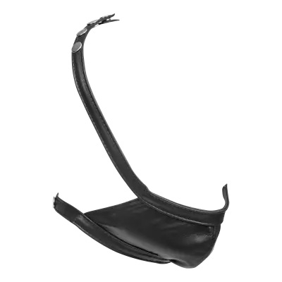 Leather Muzzle with Snap Closure – Luxury Nappa Leather BDSM Head Mask