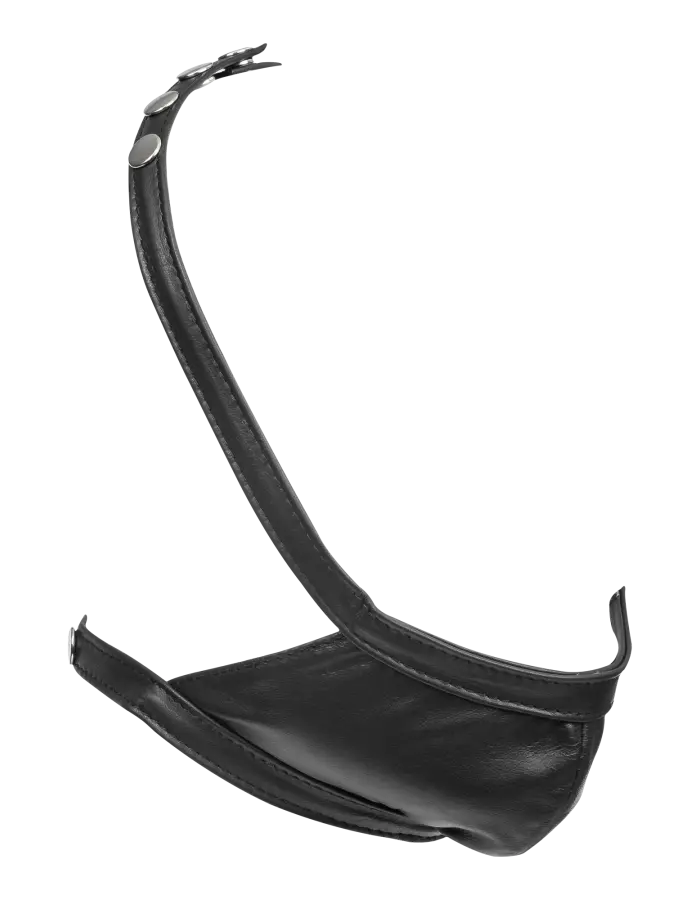 Leather Muzzle with Snap Closure – Luxury Nappa Leather BDSM Head Mask