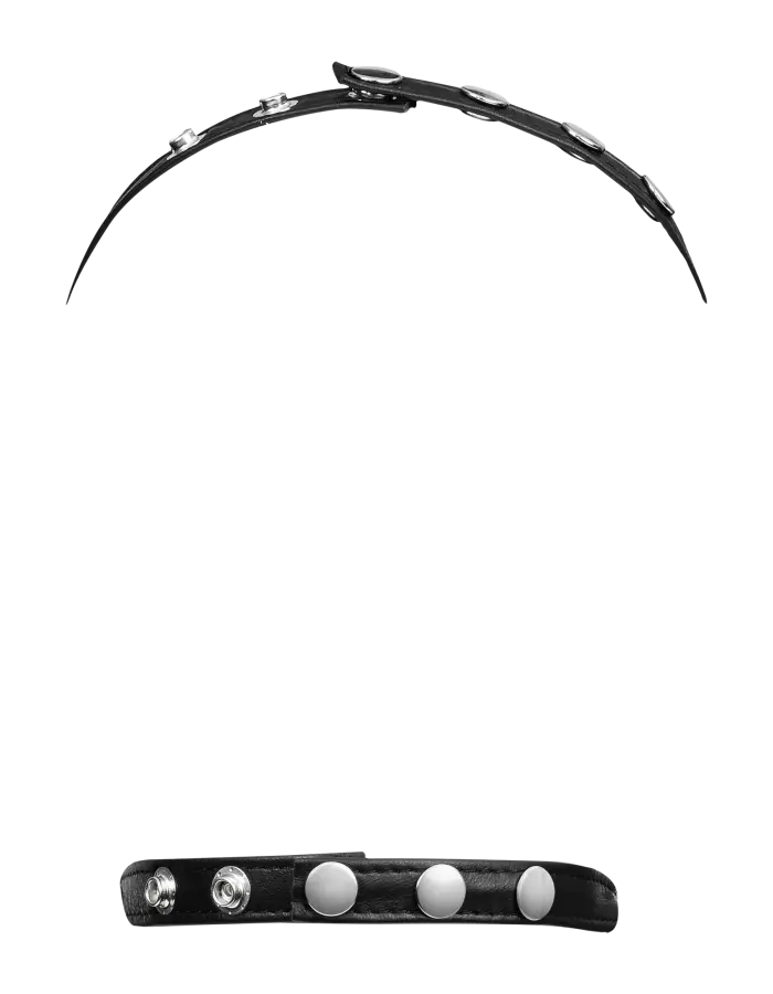 Leather Muzzle with Snap Closure – Luxury Nappa Leather BDSM Head Mask