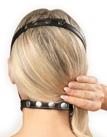 Leather Muzzle with Snap Closure – Luxury Nappa Leather BDSM Head Mask