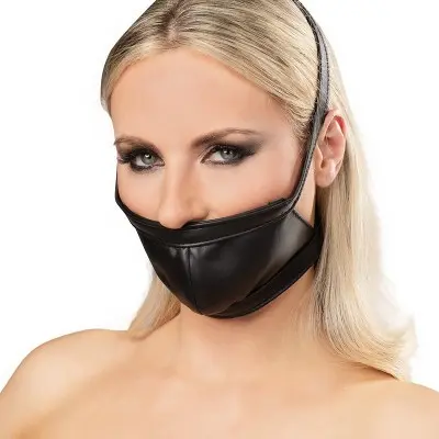 Leather Muzzle with Snap Closure – Luxury Nappa Leather BDSM Head Mask