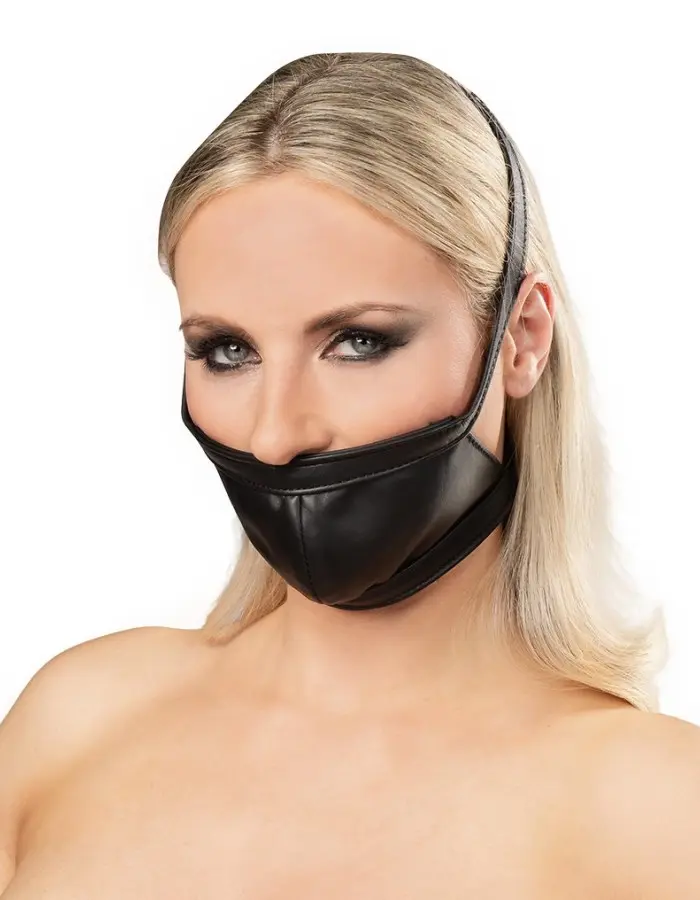 Leather Muzzle with Snap Closure – Luxury Nappa Leather BDSM Head Mask