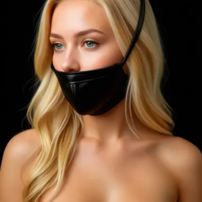 Leather Muzzle with Snap Closure – Luxury Nappa Leather BDSM Head Mask