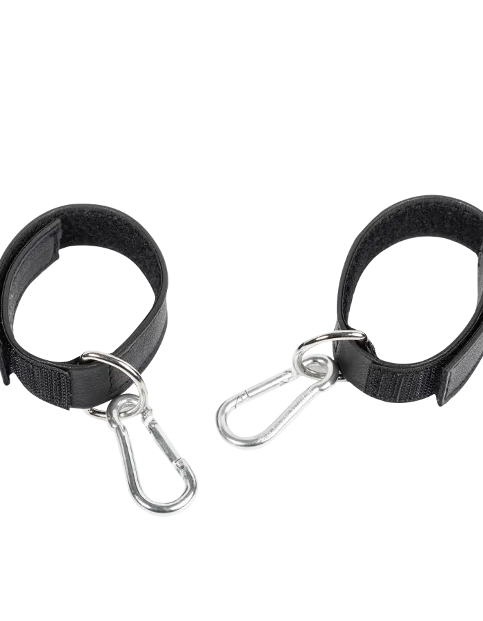 Leather Cuffs with Velcro Closure – Minimalist Nappa Leather BDSM Restraints