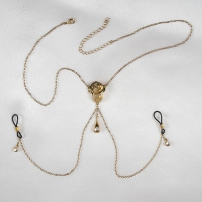 A Budding Grove - Chaîne de poitrine avec pendentif en or rose