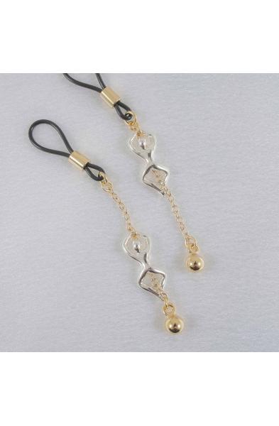 Somebody Already Broke My Heart - Women's Non-Piercing Nipple Rings in Gold