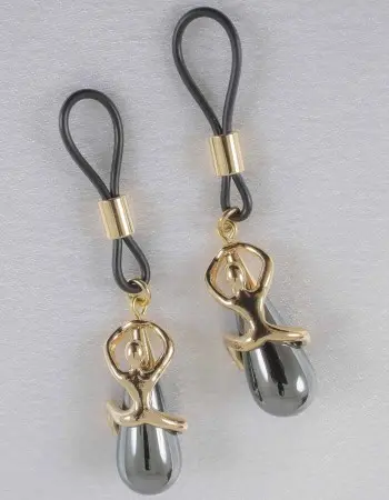 Paradise - Women's Non-Piercing Nipple Rings in Gold