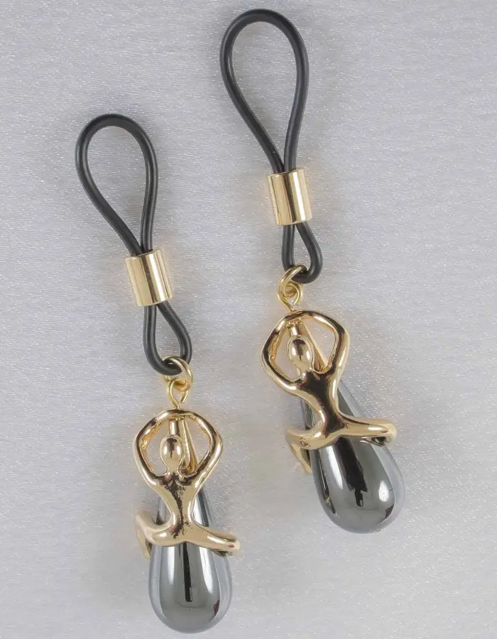 Paradise - Women's Non-Piercing Nipple Rings in Gold