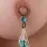 Adonis Blue - Cobalt and Silver Butterfly Non-Piercing Nipple Ring Jewelry