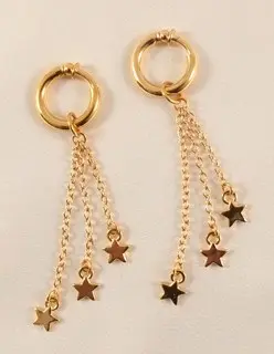 Agneya - Gold Stars Non-Piercing Labia Rings