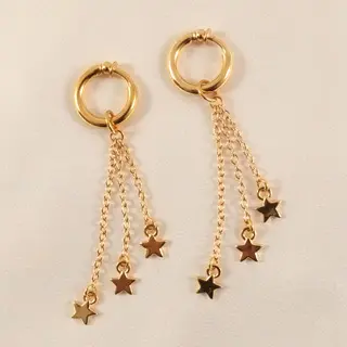 Agneya - Gold Stars Non-Piercing Labia Rings