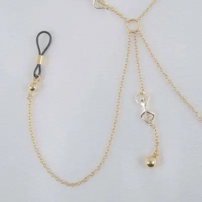 Ainsel - Breast Chain Non-Piercing Nipple Rings in Gold