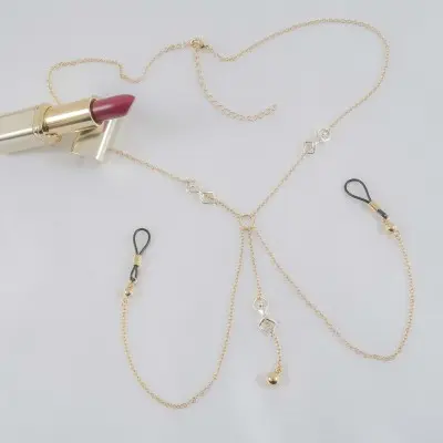 Ainsel - Breast Chain Non-Piercing Nipple Rings in Gold