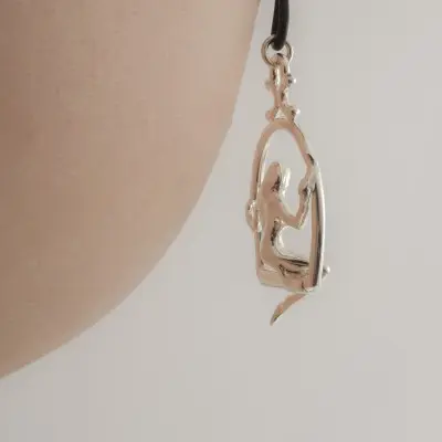All of the Lights - Women's Non-Piercing Woman Trapeze Silver Nipple Rings
