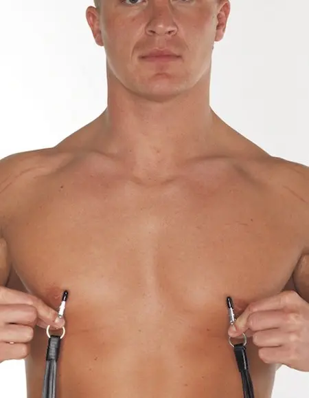 Alligator Nipple Clamps With Leather Tassels