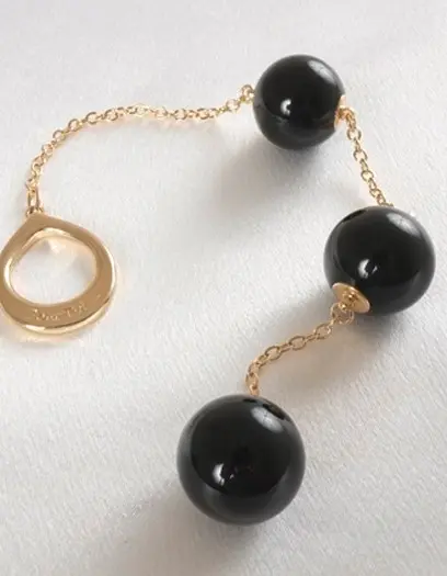 Amaterasu - Women's Insertable Triple Geisha Balls with Gold Loop