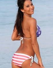 American Flag Mesh Triangle Bikini