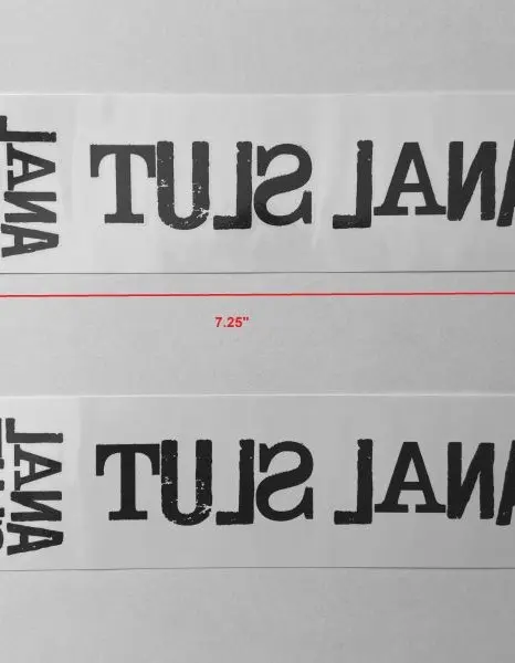 Anal Slut Temporary Tattoo