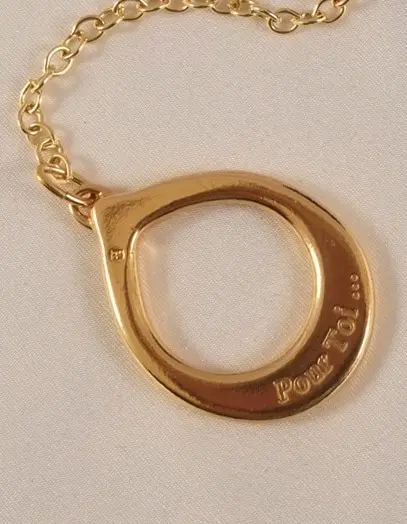 Analium - Insertable Blue Crystal Orb with Gold Ring - For Him or Her