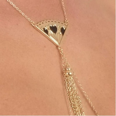 Andalousie - Collier en or avec anneaux de tétons non perforants