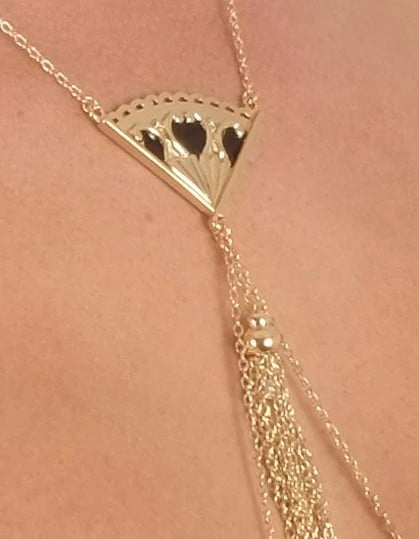Andalousie - Collier en or avec anneaux de tétons non perforants