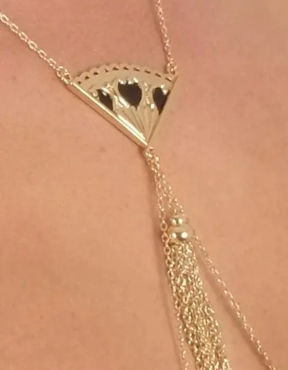 Andalusia - Gold Necklace with Non-Piercing Nipple Rings