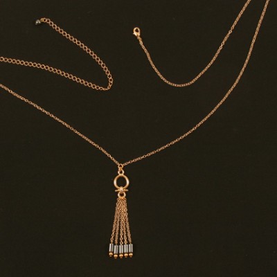 Anubis - Chaîne de taille égyptienne en or pour femme avec pendentif en hématite