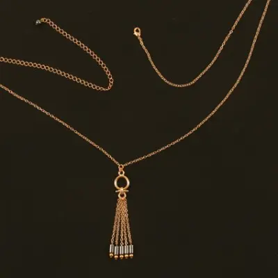 Anubis - Women's Egyptian Gold Waist Chain With Hematite Pendant