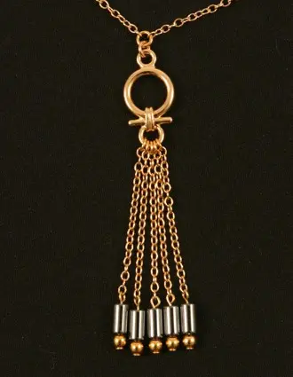 Anubis - Women's Egyptian Gold Waist Chain With Hematite Pendant